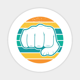 Retro Fist Vintage Graphics Magnet